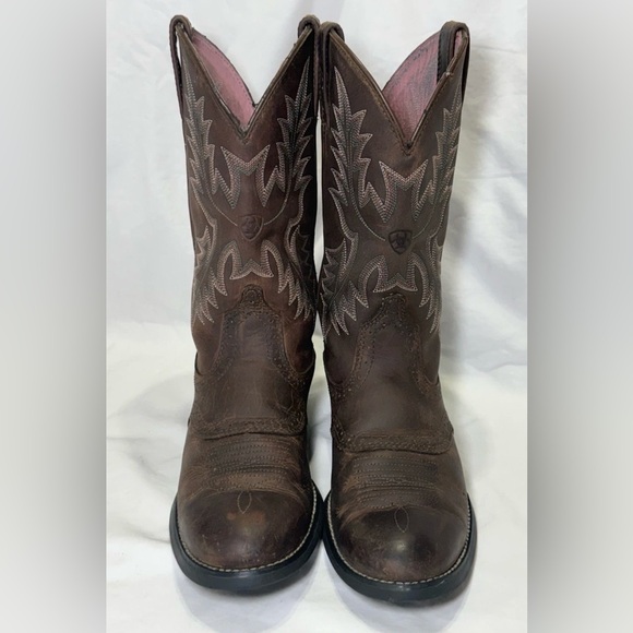 Ariat Fatbaby Heritage Stockman Western Boots Brown Leather Womens 8B 10001605 - Picture 3 of 11